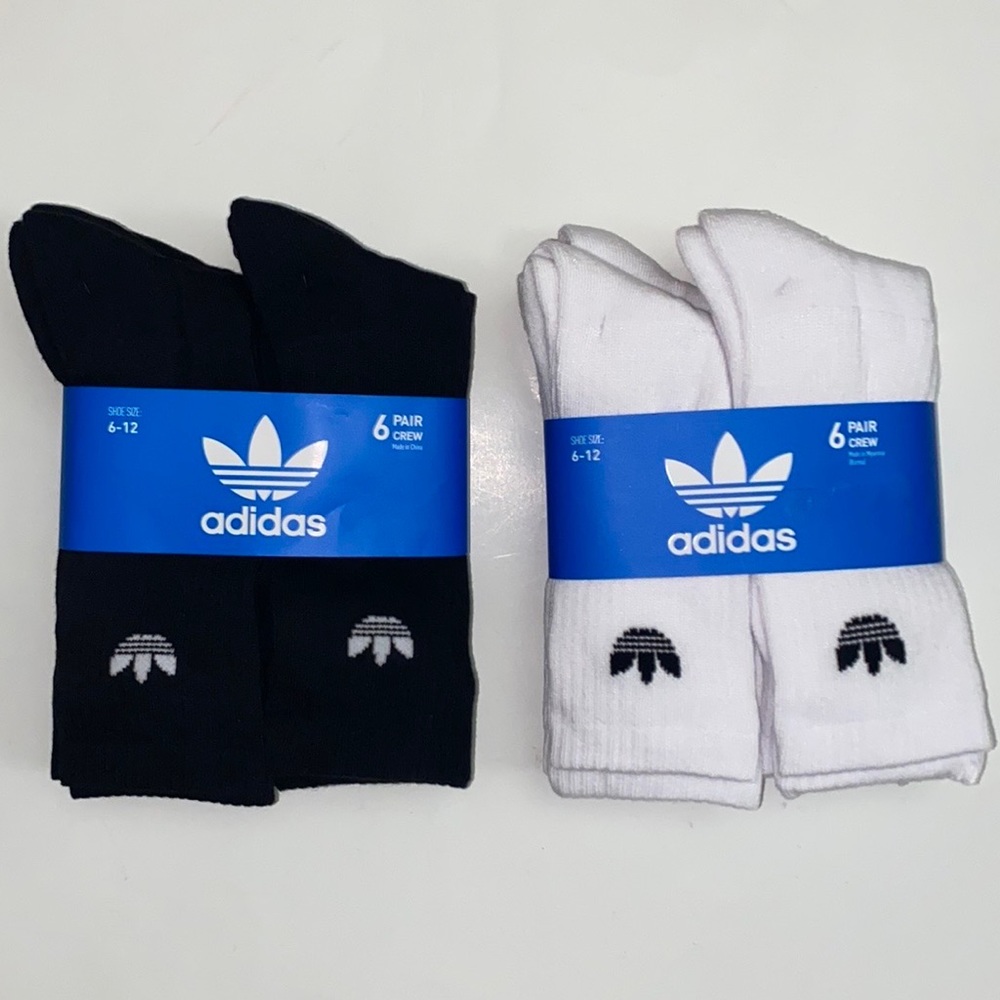 Adidas Originals trefoil Logo cushioned Crew Socks 12 pairs
